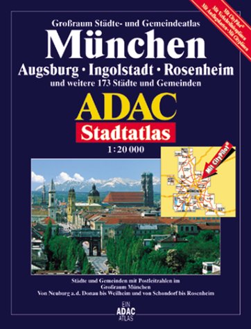 München, Augsburg, Ingolstadt: Grossraum ADAC Stadtatlas 1:20000 Maps & Plans