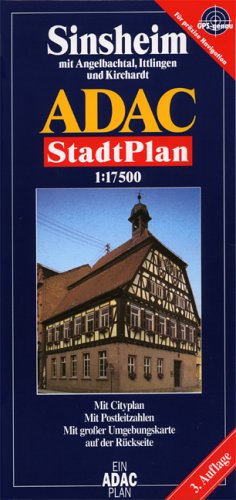 ADAC Stadtpläne, Sinsheim: Mit Angelbachtal, Ittlingen und Kirchardt. Mit Cityplan, Postleitzahlen sowie großer Umgebungskarte. GPS-genau Maps & Plans