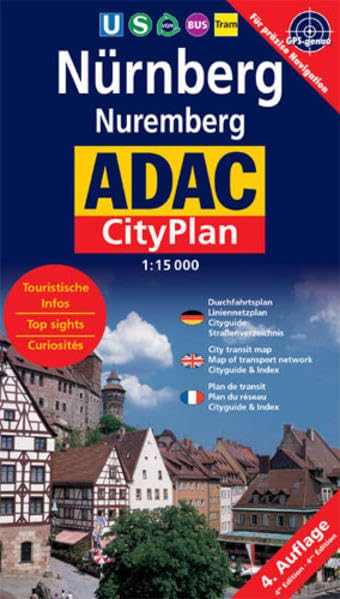 ADAC Stadtpläne, Nürnberg, Cityplan (ADAC Citypläne) Leisure, Home & Garden