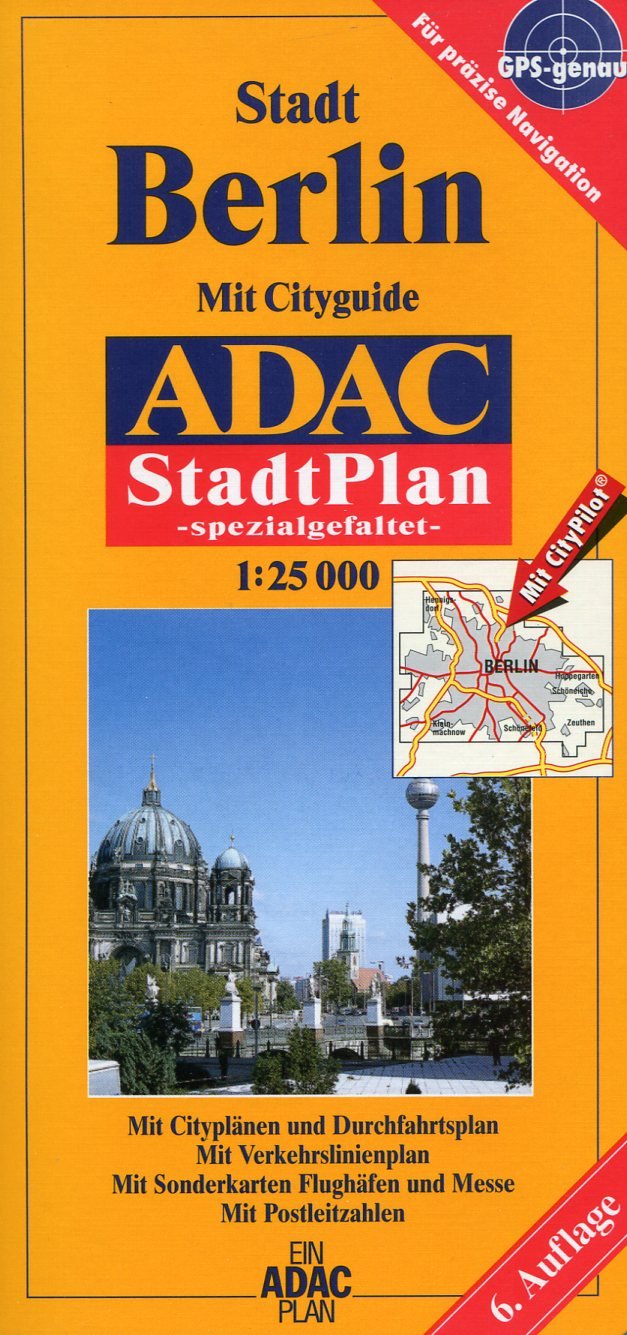 Berlin, GPS-genau: Mit Cityguide. Mit Citypln. u. Durchfahrtsplan, Liniennetzplan. Mit Sonderktn. Flughäfen und Messe. Mit Postleitzahlen. Mit CityPilot. GPS-genau (ADAC Stadtplan spezialgefaltet) Leisure, Home & Garden