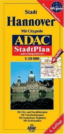ADAC Stadtpläne, spezialgefaltet, Hannover: Mit City- u. Durchfahrtspl. Mit Verkehrslinienpl. Mit Sonderkte. Mit Postleitzahlen (ADAC Stadtplan spezialgefaltet) Leisure, Home & Garden