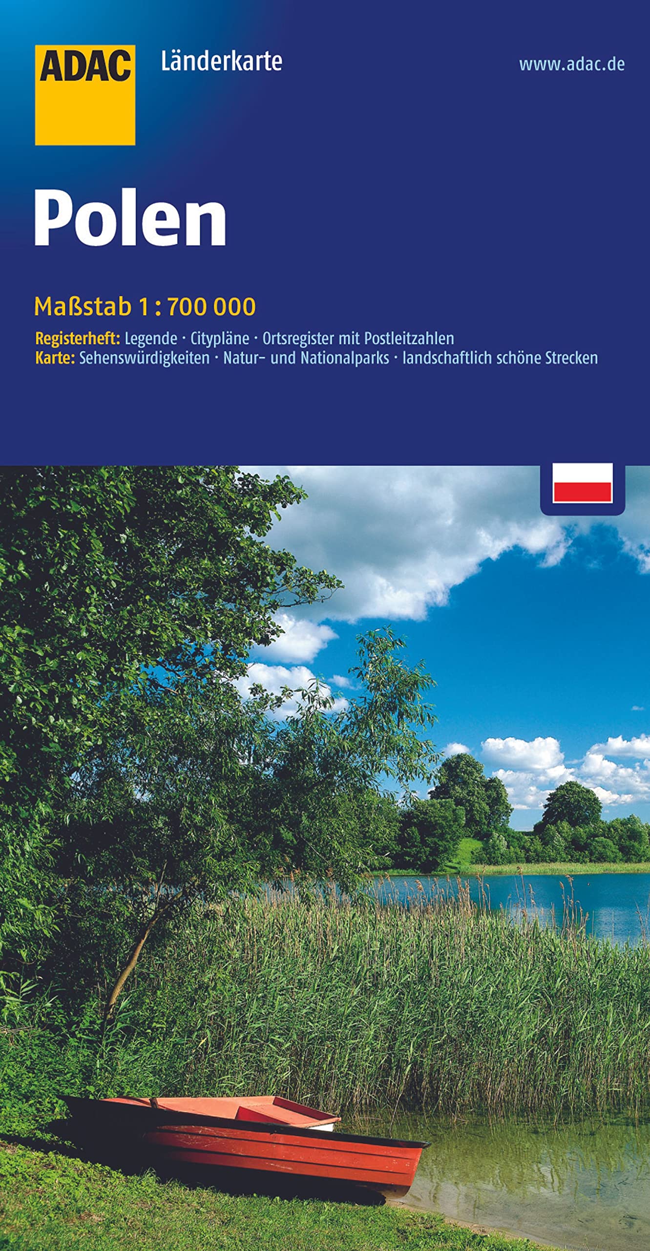 ADAC Länderkarte Polen 1:700 000 Leisure, Home & Garden