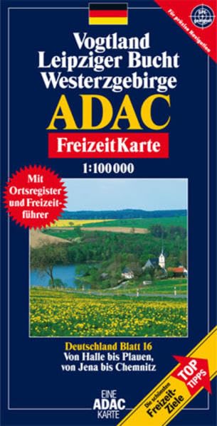 ADAC FreizeitKarte, Bl.16, Vogtland, Leipziger Bucht, Westerzgebirge: Von Halle bis Plauen, von Jena bis Chemnitz (ADAC Freizeitkarten) Leisure, Home & Garden