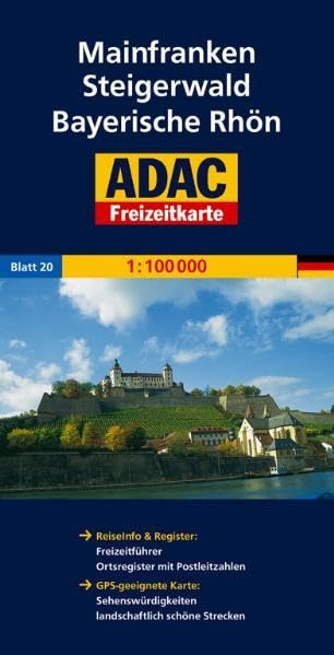 Carte touristique : Mainfranken, Steigerwald, Bayerische Rhön, N° BI20 book