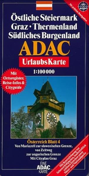 Östl. Steiermark, Graz, südl. Burgenland, GPS-genau: 1:100000; Österreich Blatt 4 - Von Mariazell zur slowenischen Grenze, von Zeltweg zur ungarischen Grenze; GPS-geeignet (ADAC Urlaubskarte) Leisure, Home & Garden