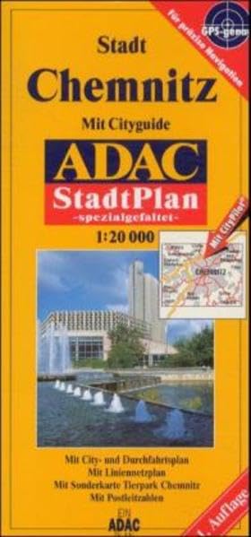 ADAC Stadtpläne, spezialgefaltet, Chemnitz: Mit Cityguide, City-, Durchfahrts- u. Liniennetzpl., sowie Sonderkte. Tierpark Chemnitz u. Postleitzahlen (ADAC Stadtplan spezialgefaltet) Leisure, Home & Garden