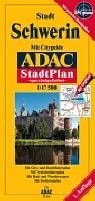 ADAC Stadtpläne, spezialgefaltet, Schwerin: Mit Cityguide, City- und Durchfahrtsplan, Verkehrslinienplan, Rad- und Wanderwegen, Postleitzahlen. Mit CityPilot. GPS-genau Maps & Plans