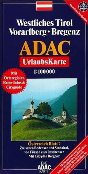 ADAC UrlaubsKarte Österreich Blatt 7, 1 : 100 000. Westliches Tirol, Vorarlberg, Bregenz Leisure, Home & Garden