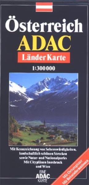 ADAC LänderKarte Österreich 1:300.000 mit Ortsregister (ADAC Länderkarten) Leisure, Home & Garden