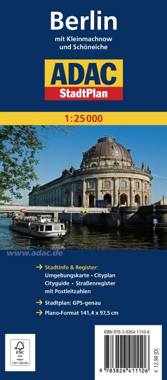 ADAC Stadtplan Berlin: Stadtinfo & Register: Umgebungskarte, Cityplan, Cityguide, Straßenregister mit Postleitzahlen. Stadtplan: GPS-genau (ADAC PlanoKarten) Leisure, Home & Garden