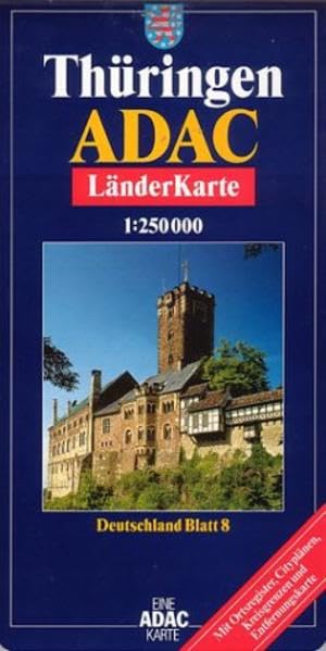 ADAC Karte, Thüringen (ADAC BundesländerKarten Deutschland) Leisure, Home & Garden