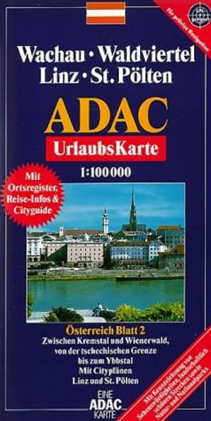 Wachau, Waldviertel, Linz, St. Pölten, GPS-genau: 1:100000; Österreich Blatt 2 - Zwischen Kremstal und Wienerwald, von der tschechischen Grenze bis zum Ybbstal; GPS-geeignet (ADAC Urlaubskarte) Leisure, Home & Garden