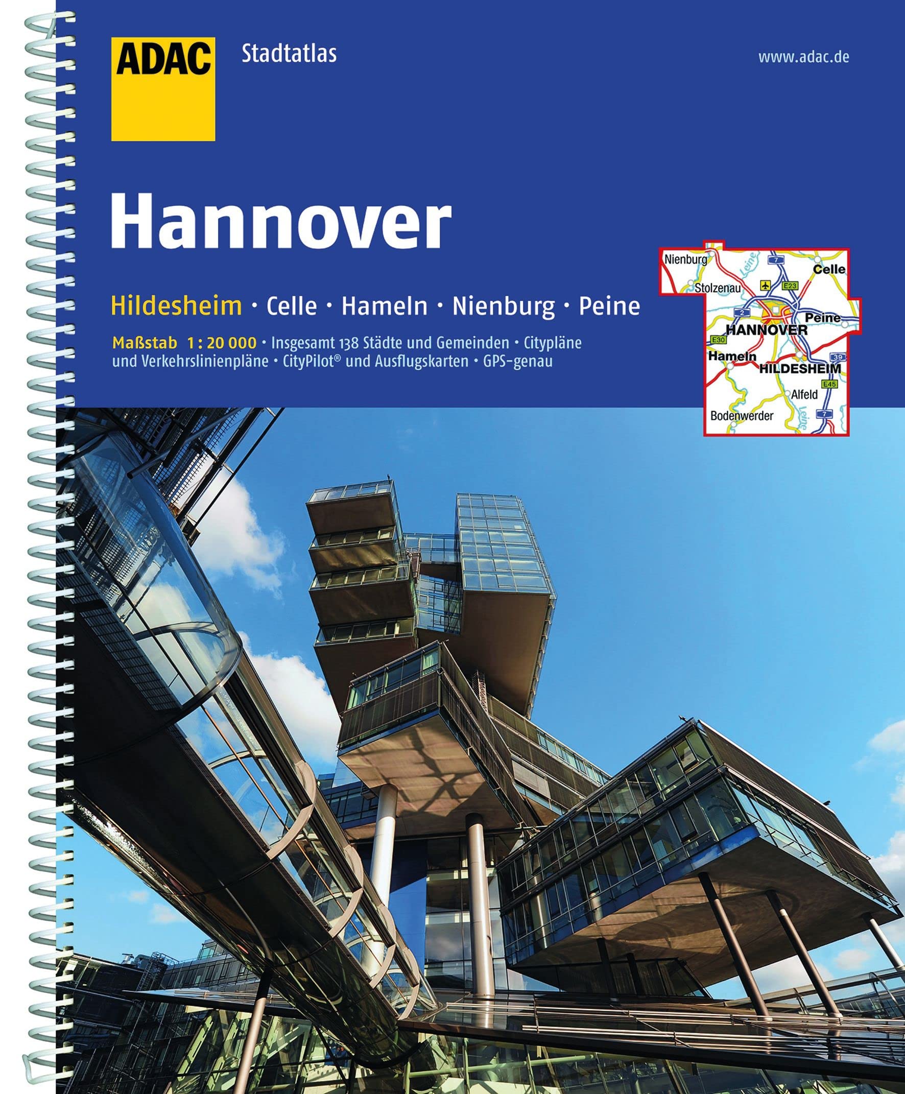 ADAC Stadtatlas Hannover, Hildesheim 1:20.000: mit Celle, Hameln, Nienburg, Peine Leisure, Home & Garden