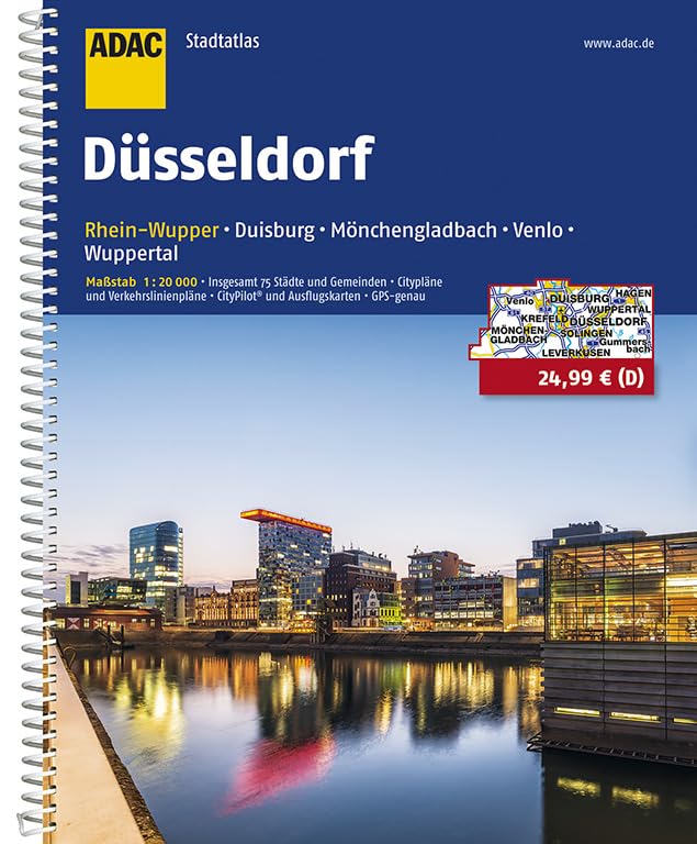 ADAC Stadtatlas Düsseldorf/Rhein-Wupper mit Duisburg, Mönchengladbach, Venlo 1 : 20 000 Leisure, Home & Garden