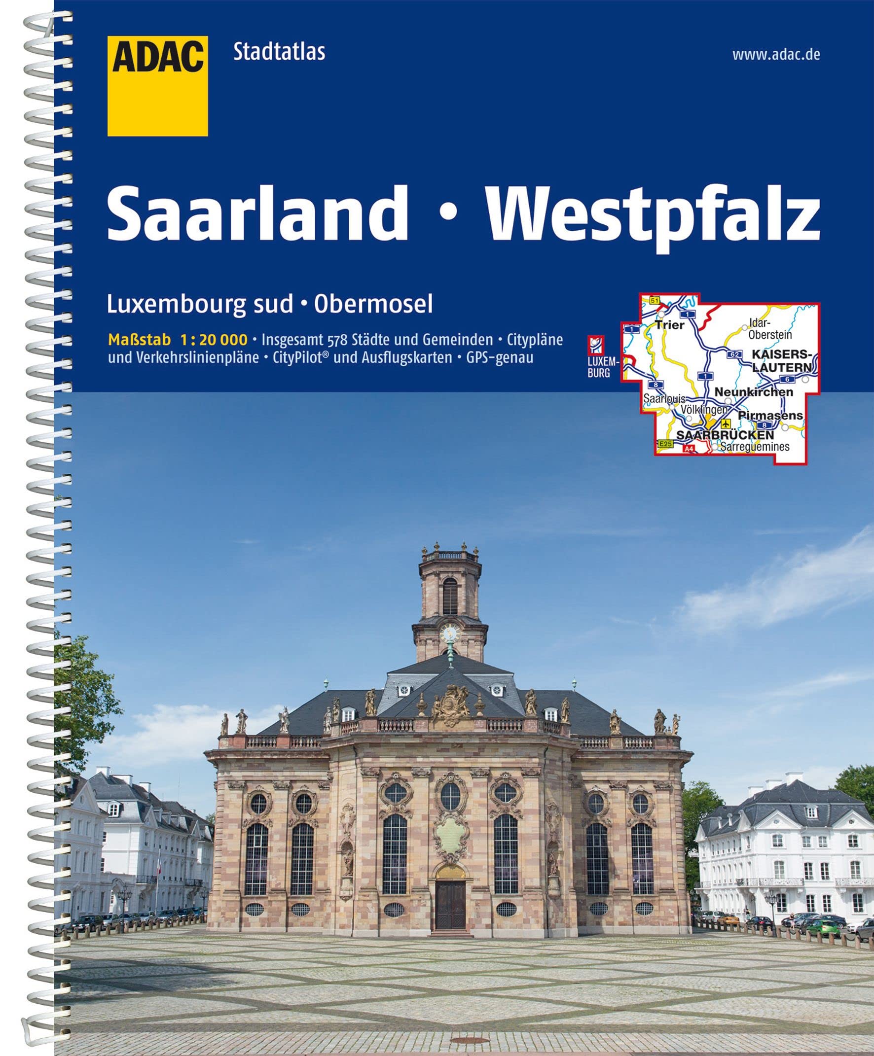 ADAC Stadtatlas Saarland, Westpfalz 1:20.000: mit Luxemburg Sud, Obermosel Leisure, Home & Garden