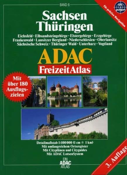 Thüringen /Sachsen: 1:100000. Eichsfeld, Elbsandsteingebirge, Elstergebirge, Erzgebirge, Frankenwald, Lausitzer Bergland, Niederschlesien, ... GPS-geeignet (ADAC Freizeitatlas) Leisure, Home & Garden