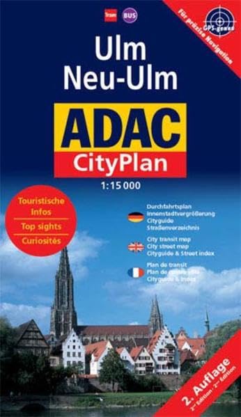 Ulm, Neu-Ulm: 1:15000: Touristische Infos. Durchfahrtsplan, Innenstadtvergrößerung, Cityguide, Straßenverzeichnis. GPS-genau (ADAC Citypläne) Leisure, Home & Garden