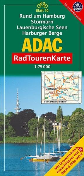 ADAC Radtourenkarte Rund um Hamburg, Stormarn, Lauenburgische Seen, Harburger Berge: 1:75000: Mit Ortsverzeichnis, Freizeitführer mit Top-Tipps, Bahn & Bike-Infos. GPS-geeignet Leisure, Home & Garden