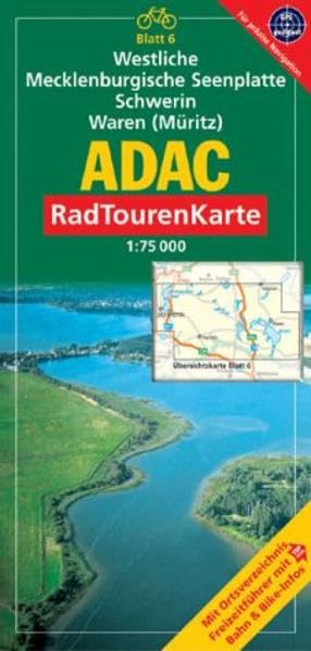 ADAC Radtourenkarte Westliche Mecklenburgische Seenplatte, Schwerin, Waren (Müritz): 1:75000: Mit Ortsverzeichnis, Freizeitführer mit Top-Tipps, Bahn & Bike-Infos. GPS-geeignet Leisure, Home & Garden