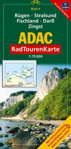 Rügen, Stralsund, Fischland, Darss, Zingst: 1:75000: Mit Ortsverzeichnis, Freizeitführer mit Top-Tipps, Bahn & Bike-Infos. GPS-geeignet (ADAC RadTourenKarte) Leisure, Home & Garden