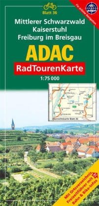 Mittlerer Schwarzwald, Kaiserstuhl, Freiburg im Breisgau: 1:75000: Mit Ortsverzeichnis, Freizeitführer mit Top-Tipps, Bahn & Bike-Infos. GPS-geeignet (ADAC RadTourenKarte) Leisure, Home & Garden