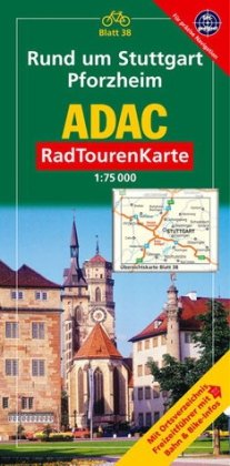 Rund um Stuttgart, Pforzheim: 1:75000: Mit Ortsverzeichnis, Freizeitführer mit Top-Tipps, Bahn & Bike-Infos. GPS-geeignet (ADAC RadTourenKarte) Leisure, Home & Garden