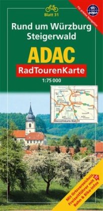 ADAC RadTourenKarte 29. Rund um Würzburg (Fränkisches Weinland). 1 : 75 000 book