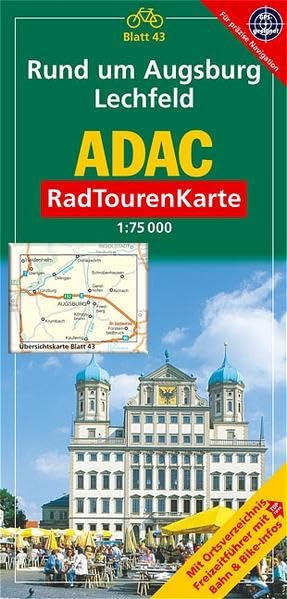 ADAC RadTourenKarte 34. Rund um Augsburg, Lechfeld. 1 : 75 000 book