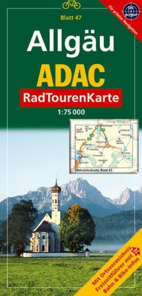 Allgäu: 1:75000: Mit Ortsverzeichnis, Freizeitführer mit Top-Tipps, Bahn & Bike-Infos. GPS-geeignet (ADAC RadTourenKarte) Leisure, Home & Garden