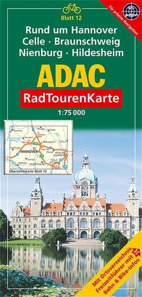 Deutsche Radtourenkarte 12. Rund um Hannover, Celle, Braunschweig, Nienburg, Hildesheim 1 : 75 000 book