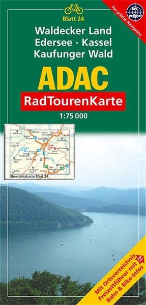 Waldecker Land, Edersee, Kassel, Kaufunger Wald: 1:75000: Mit Ortsverzeichnis, Freizeitführer mit Top-Tipps, Bahn & Bike-Infos. GPS-geeignet (ADAC RadTourenKarte) Leisure, Home & Garden