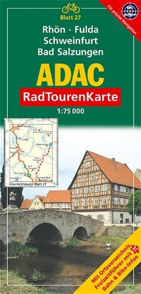 Rhön, Fulda, Schweinfurt, Bad Salzungen: 1:75000: Mit Ortsverzeichnis, Freizeitführer mit Top-Tipps, Bahn & Bike-Infos. GPS-geeignet (ADAC RadTourenKarte) Leisure, Home & Garden