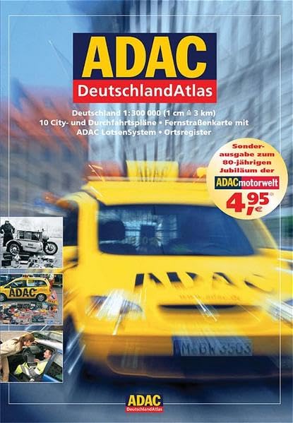 ADAC DeutschlandAtlas: 1:300000: Mit 10 City- und Durchfahrtsplänen, Fernstraßenkarte mit ADAC LotsenSystem, Ortsregister (ADAC Atlanten) Leisure, Home & Garden