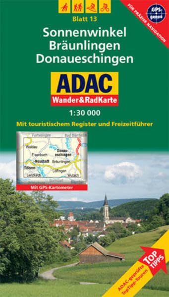 Sonnenwinkel, Bräunlingen, Donauschingen: 1:30000. Schwarzwald. GPS-genau: Mit ToppTipps, ADAC-geprüfteTop-Tipp-Touren. Mit touristischem Register, ... GPS-genau (ADAC Rad- und WanderKarte) Leisure, Home & Garden