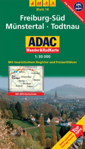 Freiburg-Süd, Münstertal, Todtnau: 1:30000. Schwarzwald. GPS-genau: Mit ToppTipps, ADAC-geprüfteTop-Tipp-Touren. Mit touristischem Register, ... GPS-genau (ADAC Rad- und WanderKarte) Leisure, Home & Garden