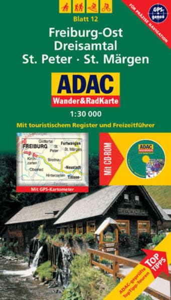 Freiburg-Ost, Dreisamtal, St. Peter, St. Märgen: 1:30000. Schwarzwald. GPS-genau: Mit ToppTipps, ADAC-geprüfteTop-Tipp-Touren. Mit touristischem ... (ADAC Rad- und WanderKarte mit CD-ROM) Leisure, Home & Garden