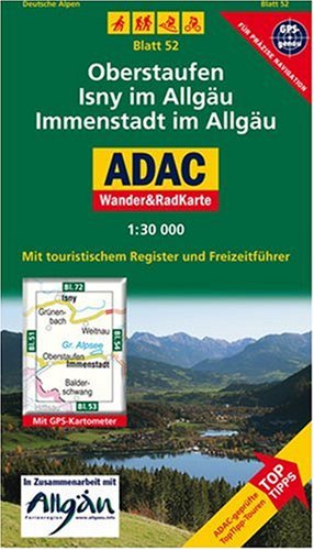 Oberstaufen, Isny im Allgäu, Immenstadt im Allgäu: 1:30000. Deutsche Alpen. GPS-genau: In Zusammenarbeit mit 'Allgäu Ferienregion'. Mit ToppTipps, ... GPS-genau (ADAC Rad- und WanderKarte) Leisure, Home & Garden