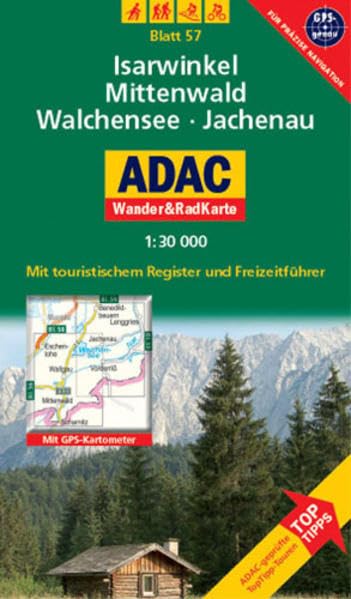 Isarwinkel, Mittenwald, Walchensee, Jauchenau: 1:30000. Alpen /Voralpen. GPS-genau.: Mit ToppTipps, ADAC-geprüfteTop-Tipp-Touren. Mit touristischem ... GPS-genau (ADAC Rad- und WanderKarte) Leisure, Home & Garden