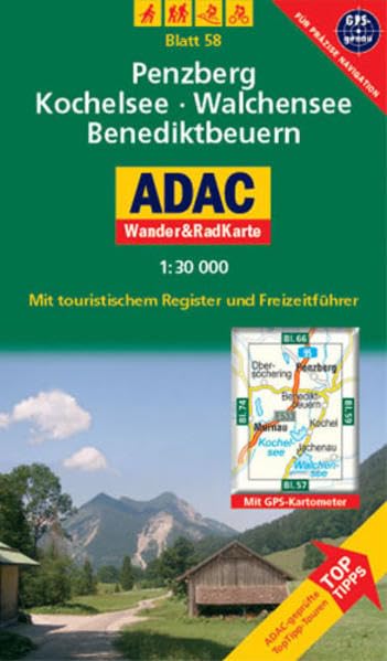 Penzberg, Kochelsee, Walchensee, Benediktbeuern: 1:30000. Alpen/Voralpen. GPS-genau.: Mit ToppTipps, ADAC-geprüfteTop-Tipp-Touren. Mit touristischem ... GPS-genau (ADAC Rad- und WanderKarte) Leisure, Home & Garden