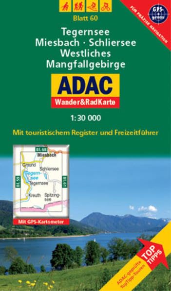 Tegernsee, Miesbach, Schliersee, Westliches Mangfallgebirge: 1:30000. Alpen /Voralpen. GPS-genau.: Mit ToppTipps, ADAC-geprüfteTop-Tipp-Touren. Mit ... GPS-genau (ADAC Rad- und WanderKarte) Leisure, Home & Garden