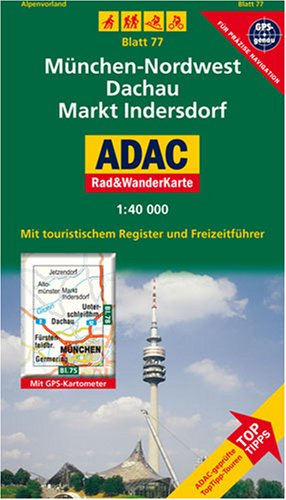 München-Nordwest, Dachau, Markt Indersdorf: 1:40000. Alpenvorland. GPS-genau: Mit ToppTipps, ADAC-geprüfteTop-Tipp-Touren. Mit touristischem Register, ... GPS-genau (ADAC Rad- und WanderKarte) Leisure, Home & Garden