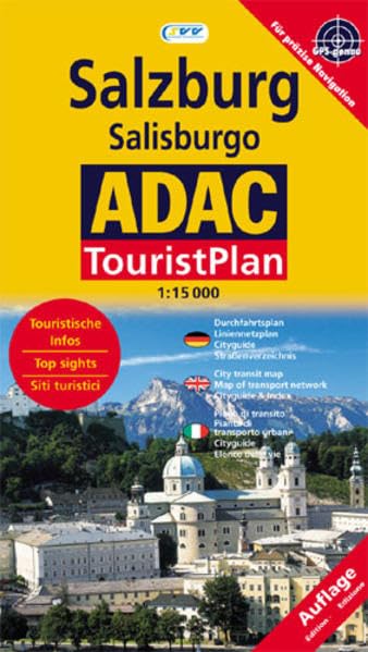 ADAC TouristPlan Salzburg: 1:15000. GPS-genau: Durchfahrtsplan, Liniennetzplan, Cityguide, Straßenverzeichnis, Touristische Infos. GPS-genau (ADAC Stadtpläne) Leisure, Home & Garden