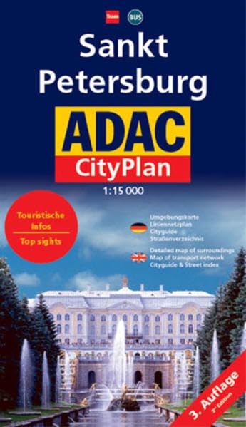 Sankt Petersburg: 1:15000: Mit Umgebungskarte, Liniennetzplan, Cityguide, Straßenverzeichnis und Touristischen Infos (ADAC StadtPlan Kompakt) Leisure, Home & Garden