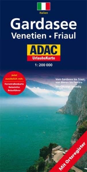 Gardasee, Venetien, Friaul: 1:200000. Vom Gardasee bis Triest, von Meran bis Ferrara. Mit Cityplan Venedig (ADAC Karten Italien / 1:150000) Leisure, Home & Garden