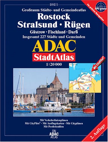 ADAC Stadtatlas Rostock, Stralsund, Rügen: Güstrow, Fischland, Darß Books