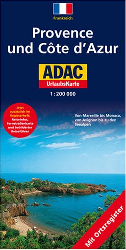 ADAC UrlaubsKarte Provence, Cote d' Azur 1 : 200 0 book