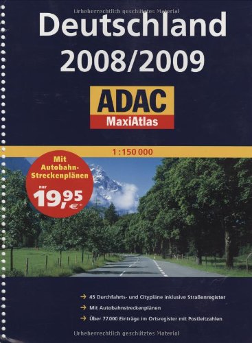 ADAC MaxiAtlas Deutschland 2008/2009 Leisure, Home & Garden