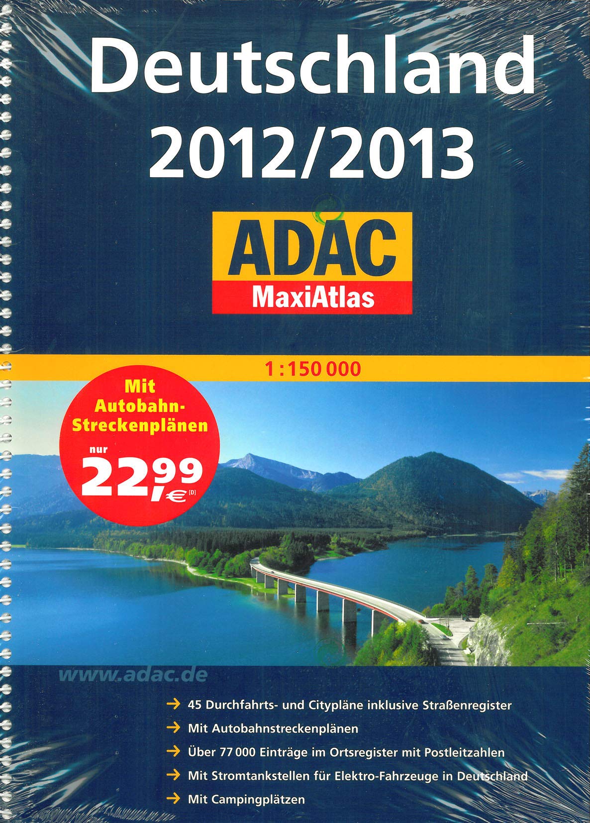 ADAC MaxiAtlas Deutschland 2012/2013 1:150.000: 45 Durchfahrts- und Citypläne inklusive Straßenregister. Mit Autobahnstreckenplänen Leisure, Home & Garden