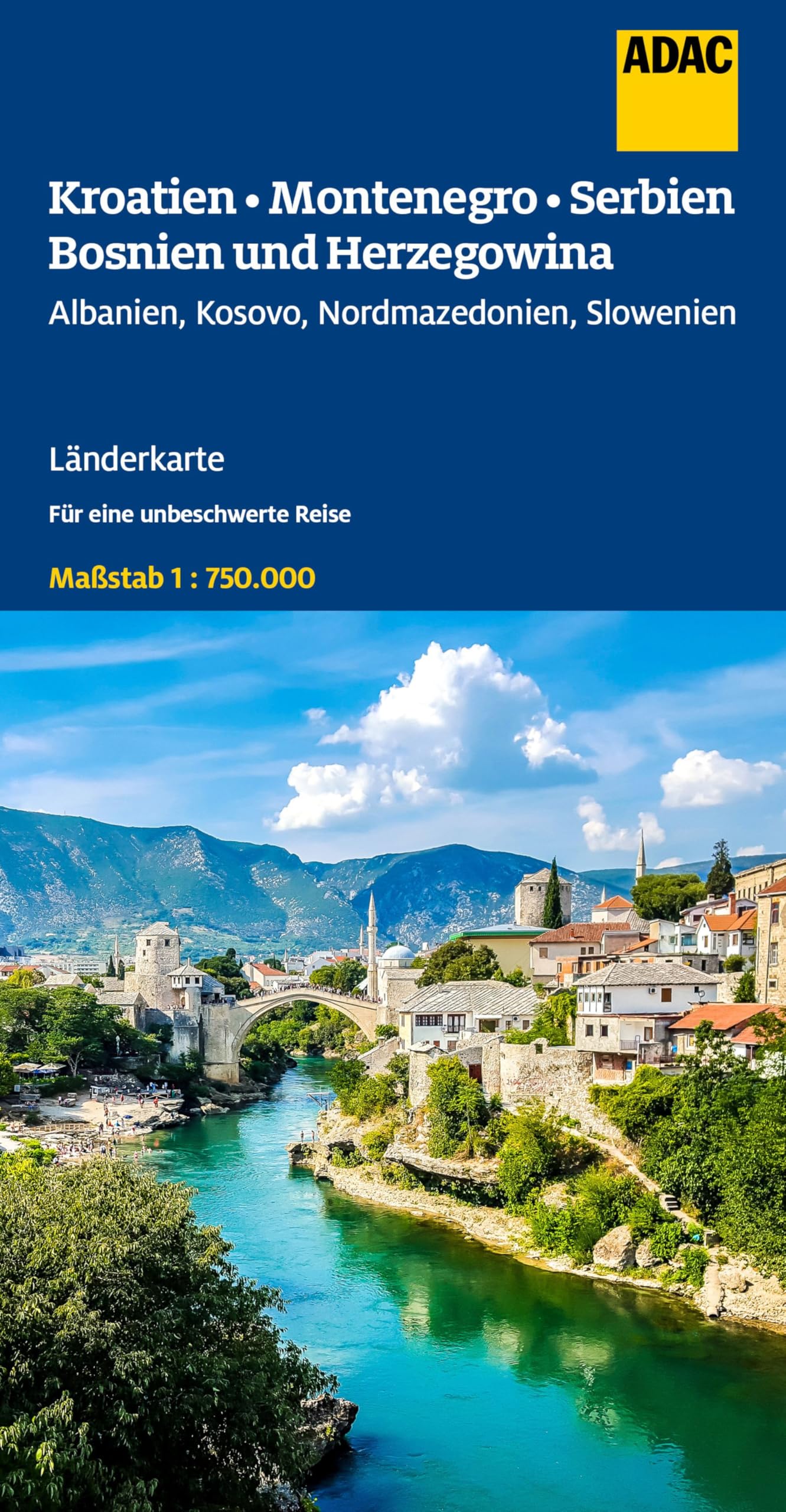 ADAC Länderkarte Kroatien, Montenegro, Serbien, Bosnien und Herzegowina 1:750.000 Leisure, Home & Garden
