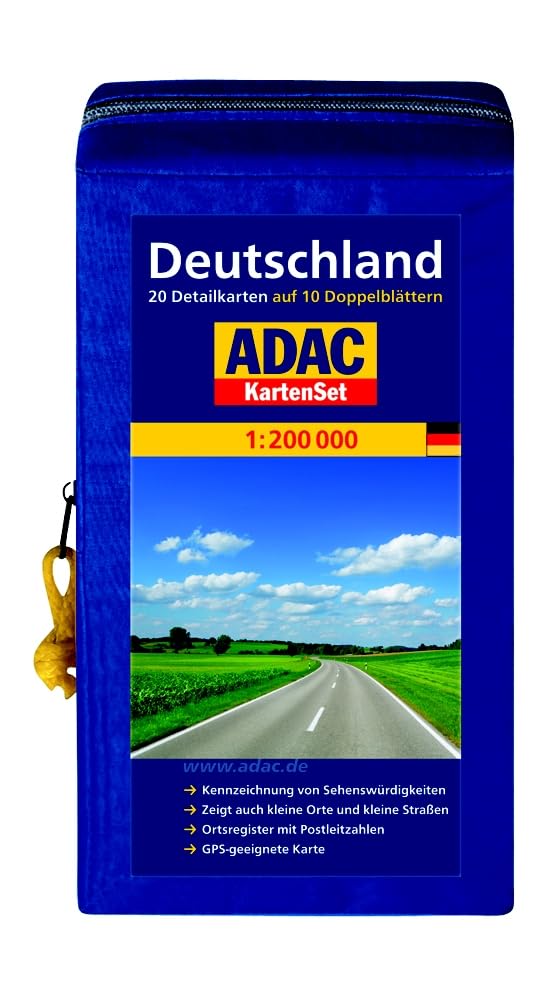 ADAC StraßenKarten Kartenset Deutschland 2014/2015 1:200.000: 20 Detailkarten auf 10 Doppelblättern: Kennzeichnung von Sehenswürdigkeiten. Zeigt auch ... Karte (ADAC AutoKarten Deutschland 1:200 000) Leisure, Home & Garden